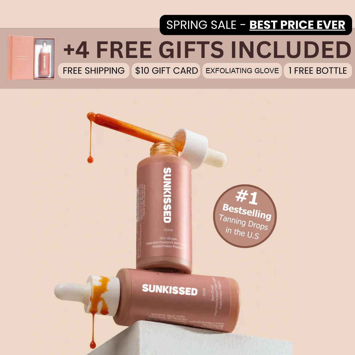SunKissed Sunless Tanning Drops | Exclusive Spring Offer